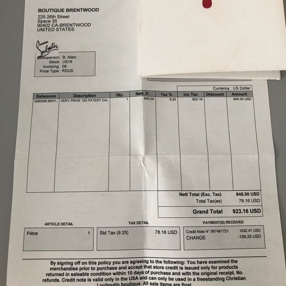 Christian Louboutin Very Prive 120 Patent - Picture 8 of 8